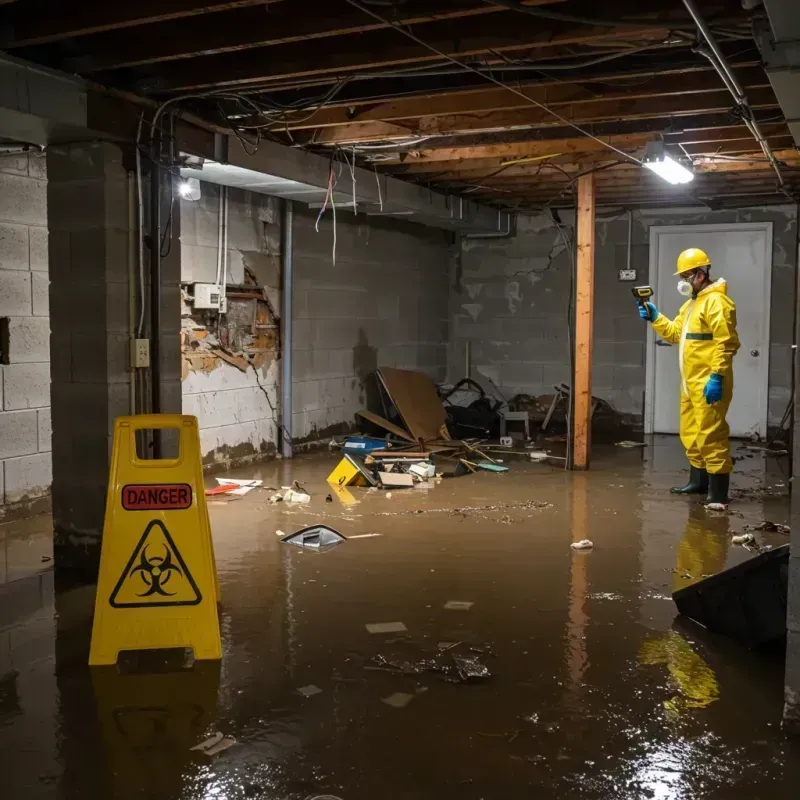 Flooded Basement Electrical Hazard in Ardmore, TN Property